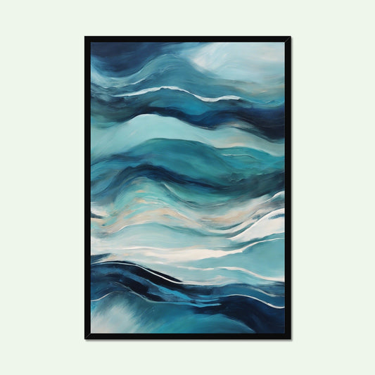 Abstract wall art in 24x36 poster framed size named calm